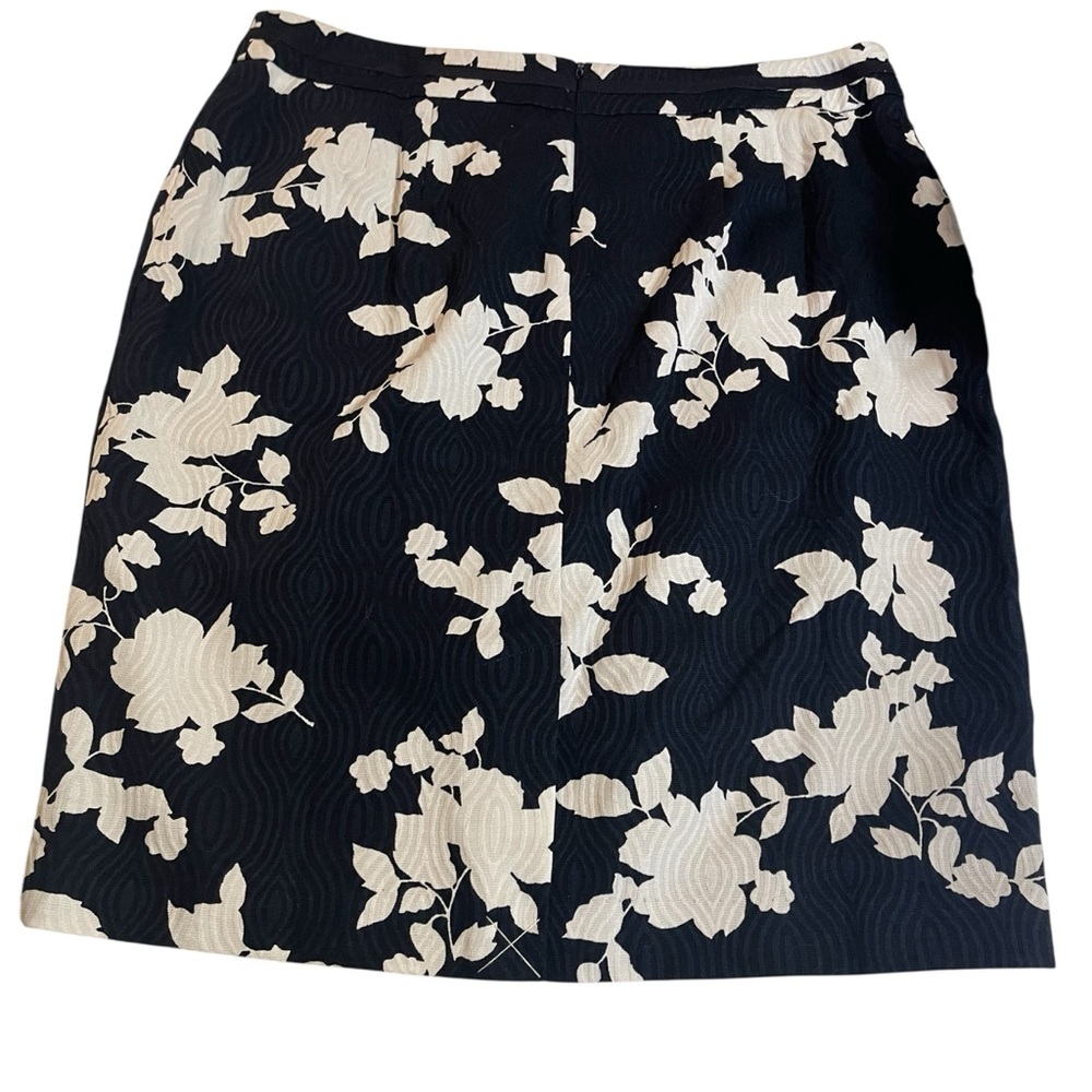 NWTS TALBOTS COTTAGE CORE NAVY & WHITE FLORAL PRINT PENCIL SKIRT SZ 12 P - Picture 3 of 10